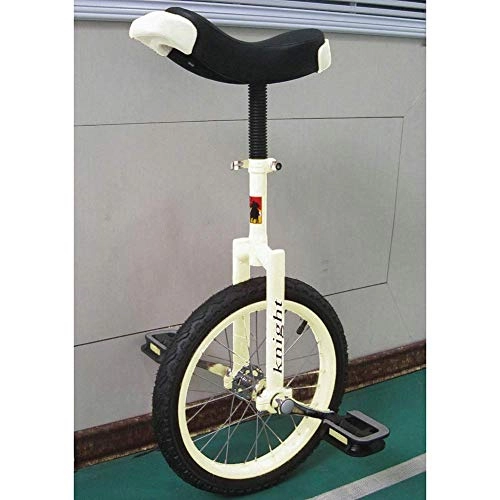 Unicycles : 20 / 24 Inch Unicycles For Adults, Big Wheel Unicycles White, Uni Cycle, One Wheel Bike For Men Woman Teens Boy Rider, Best Birthday Gift (Color : White, Size : 24 Inch Wheel) Durable