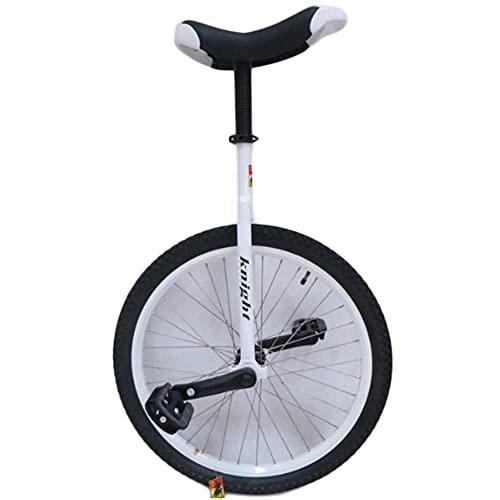 Unicycles : 20 / 24 Inch Unicycles For Adults, Big Wheel Unicycles White, Uni Cycle, One Wheel Bike For Men Woman Teens Boy Rider, Best Birthday Gift Durable