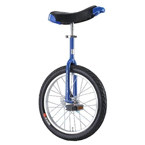 Unicycles : 20'' / 24'' Wheel Adults Unicycles Heavy Duty / Tall People(up to 150kg), 16'' / 18'' Big Kids Self Balancing Bike Bicycle Easy to Assemble (Color : Blue, Size : 16 inch wheel)