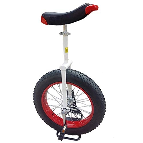 Unicycles : 20 Inch Unicycles for Adults Kids - Unicycles with Alloy Rim Extra Thick Tire(20" X 4" Width Tire) for Outdoor Sports Fitness Exercise Health (Color : Red 1, Size : 20 Inch Wheel)
