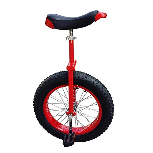 Unicycles : 20 Inch Unisex Unicycle for Kids / Adults, Heavy Duty Thick Wheel, Steel Frame And Alloy Rim, Skid Proof, Height Adjustable