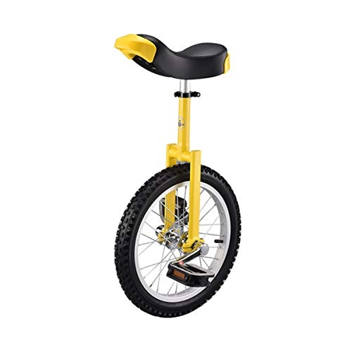 Unicycles : 20 Inch Wheel Unicycle Leakproof Butyl Tire Wheel Cycling Outdoor Sports Fitness Exercise Health for Adults Kids Men Teens Boy Rider, Mountain Outdoor, Yellow
