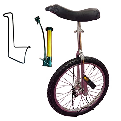 Unicycles : 20" Inch Wheel Unicycle with Adjustable Seat & Parking Rack, Outdoor Sports Heavy Duty Balance Bike, Laod 150kg / 330lbs