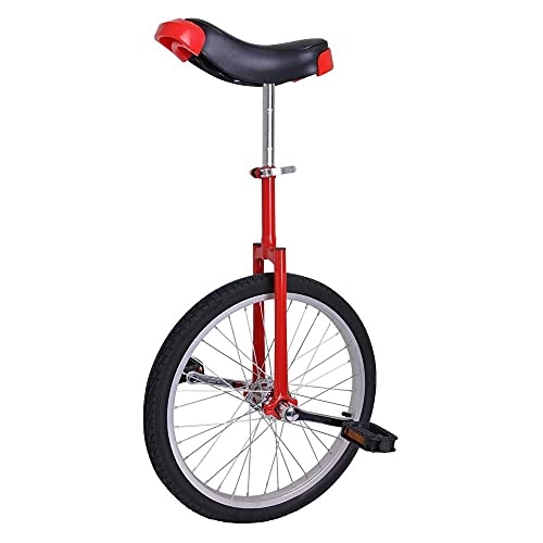Unicycles : 20" Unicycle Balance Exercise Fun Bike Fitness Scooter Circus Height Adjustable Balance Cycling With Thick Foam Pad For Home Gym Fitness Red (Type : Def)