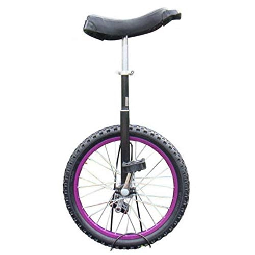 Unicycles : 20in Adult's Trainer Unicycle，One Wheel Bike with Alloy Rim for Unisex Adult / Big Kids / Mom / Dad with Height of 1.65m - 1.8m, Load 150kg (Color : Purple)