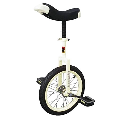 Unicycles : 20inch Wheel Fun Men's Unicycle, Uni Cycle with Skidproof Mountain Tire for Outdoor Sports Fitness Exercise Health, Height 1.65m - 1.8m (Color : White, Size : 20INCH Wheel)