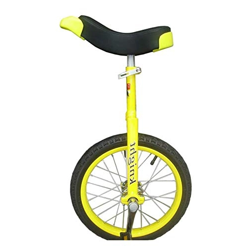 Unicycles : 24 / 20 / 16 Inch Wheel Unicycle for Kids / Adult, Yellow Balance Cycling Bikes Bicycle With Skidproof Tire, Who Are Over 110cm Tall (Color : WHITE, Size : 16IN WHEEL)