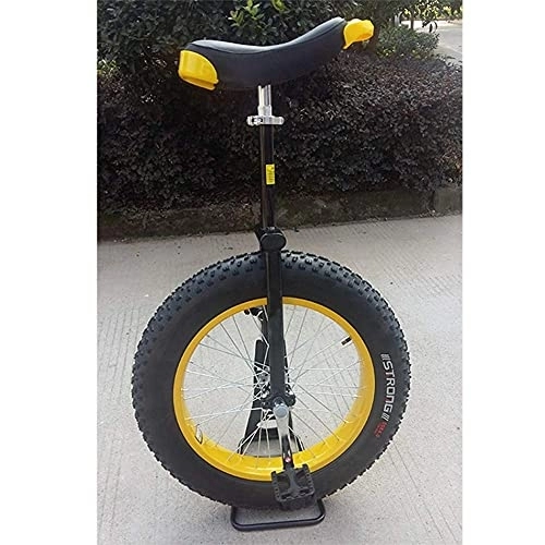 Unicycles : 24 Inch Adults Unicycle With Parking Rack, For People Taller Than 180Cm, Heavy Duty Big Wheel Unicycle With Extra Thick Tire, Load 150Kg Durable