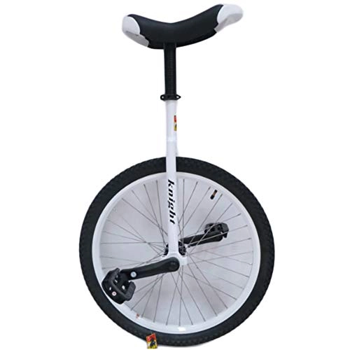 Unicycles : 24 Inch Big Unicycles for Adults Kids(Height Form 160-195cm) - Uni Cycle, One Wheel Bike for Men Woman Teens Boy Rider, Best Birthday Gift (Color : White, Size : 24 Inch Wheel)