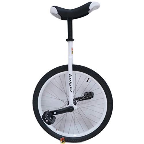 Unicycles : 24 Inch UnicyclesKids -Lightweight Strong Aluminum Frame Uni Cycle One Wheel BikeKids Men Teens Boy Rider (Color : White Size : 24 INCH Wheel)