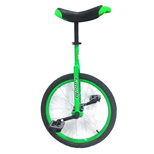 Unicycles : 24" Wheel Unisex Unicycle For Short / Medium / Tall Adults, Teens, Juggling Cycling Bike With Alloy Rim, Balancing Exercise Outdoor Sports (Color : GREEN, Size : 24IN WHEEL)
