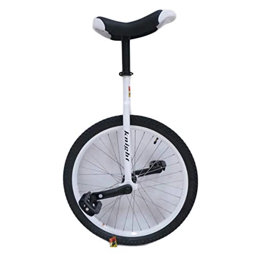 Unicycles : 24" Wheel Unisex Unicycle For Short / Medium / Tall Adults, Teens, Juggling Cycling Bike With Alloy Rim, Balancing Exercise Outdoor Sports (Color : WHITE, Size : 24IN WHEEL)