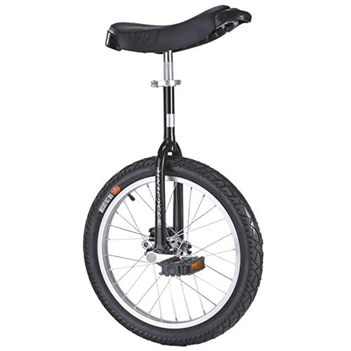 Unicycles : 24inch / 20inch Unicycles for Adults / Big Kid / Teens, 18inch / 16inch Unicycles for Kids / Boys / Girls, One Wheel Balance Bike with Heavy Duty Steel Frame (Color : Black, Size : 20")