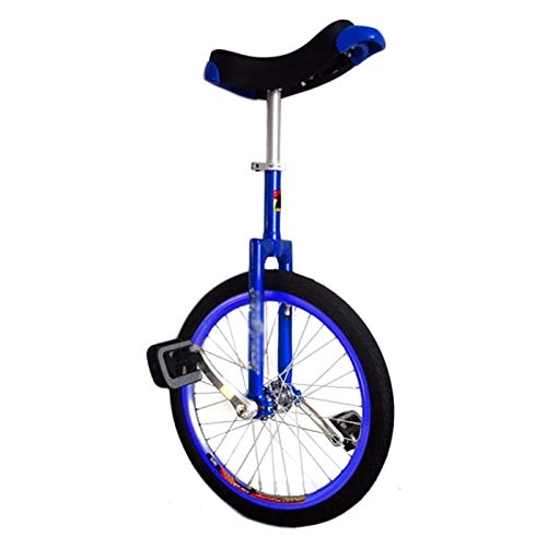 Unicycles : 24inch Adult / Big Kids Unicycle, Beginners / Teenagers / Mom / Dad Outdoor Balance Cycling, Heavy Duty Frame & Colored Tire Wheel (Color : BLUE)