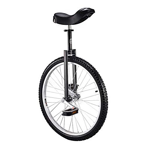 Unicycles : 24Inch Skid Proof Wheel Unicycle Bike Mountain Tire Cycling Self Balancing Exercise Balance Cycling Outdoor Sports Fitness Exercise, Black
