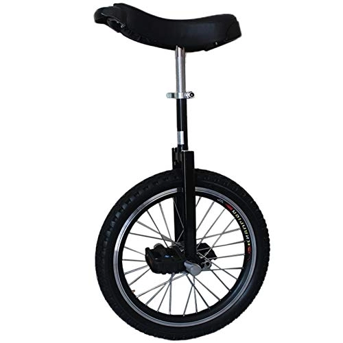 Unicycles : 24inch Unicycles with Handles Adults / Heavy Duty People / Professionals, Outdoor Large Wheel Unicycle with Fat Tire and Adjustable Saddle (Color : Black)