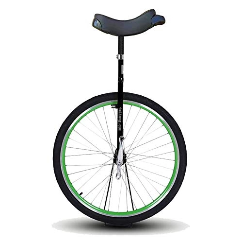 Unicycles : 28" Adults Big Wheel Unicycle, Unisex Adult / Trainer / Big Kids / Mom / Dad / Tall People Balance Cycling Bike, Heavy Duty Steel Frame, Load 150kg (Color : GREEN)