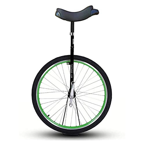 Unicycles : 28'' Adults Unicycles for Heavy Duty Male / Tall People (Height From 160-195cm), Extra Large Balance Cycling, Load 150kg / 330Lbs (Color : GREEN)