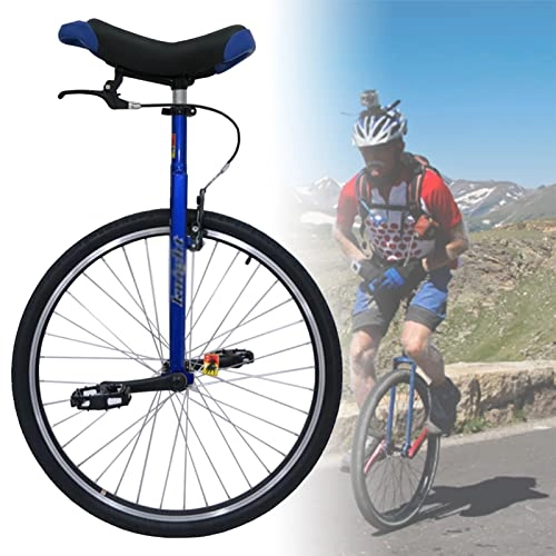 Unicycles : 28 Inch Oversized Wheel Unicycle for High Speed Cycling / Road Travel, Applicable for User Height Over 5ft / 150 Cm (Color : Blue)