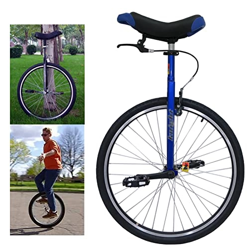 Unicycles : 28 Inch Wheel Unicycle with Extra Big Tire & Handbrake, for High Speed Cycling / Road Travel, Tall People Beginners Cycling Exercise Sports (Color : Blue)