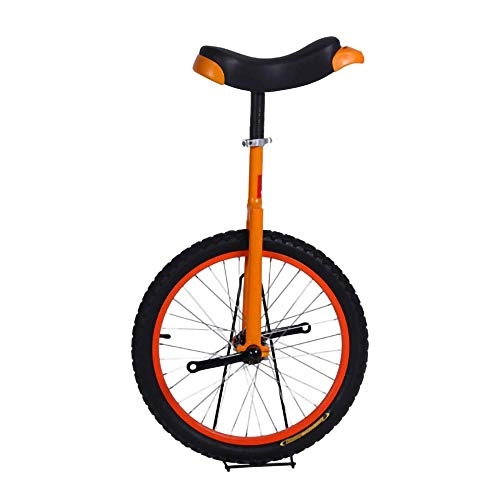 Unicycles : Adjustable Unicycle, Kids Adults Beginners Outdoor Balance Cycling Exercise Acrobatic Fitness Wheel Skidproof Mountain Tire / 16 inches / Orange