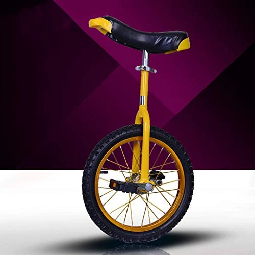 Unicycles : Adult Professional Acrobatic Bicycle Single Wheel Unicycle, Kids Balance Bike, Fitness Bike, Suitable For Adults, Children And Beginners, 16 Inch (Color : Yellow) Unicycle