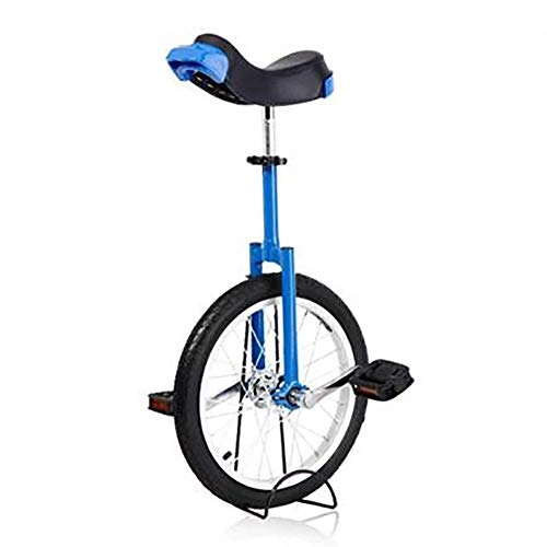 Unicycles : aedouqhr 20 / 24 Inch Adult Super-Tall, 16 / 18inch Teenagers Boys Girls Balance Cycling, Free Stand Alloy Rim& Leakproof Tire, for Fun Fitness (Color : Blue, Size : 20inch)