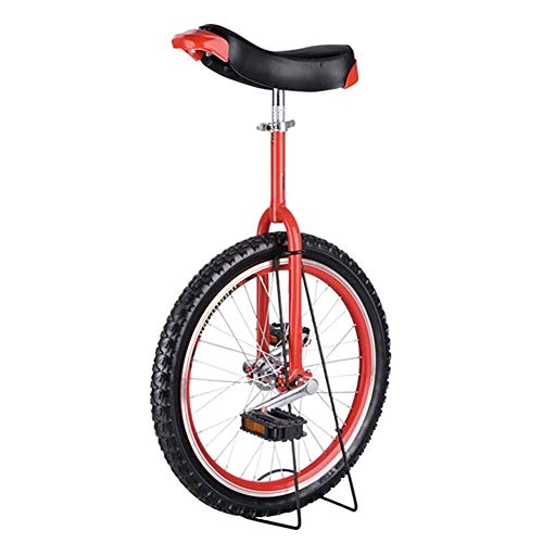 Unicycles : aedouqhr 20 / 24 / inch Wheel Unicycle for Adult Beginner, Gift to Kids Students Boys Balance Cycling, with Alloy Rim& Leakproof Butyl Tire, for Fun Exercise (Color : Red, Size : 20inch)