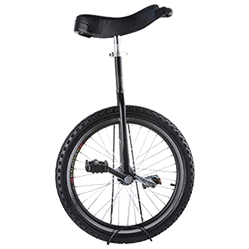 Unicycles : aedouqhr 20"(51cm) Wheel Unicycle for Adults / Big Kid, Outdoor Boy Girls Beginners, Aluminum Alloy Rim and Manganese Steel, Loads 150kg (Color : Black, Size : 20")