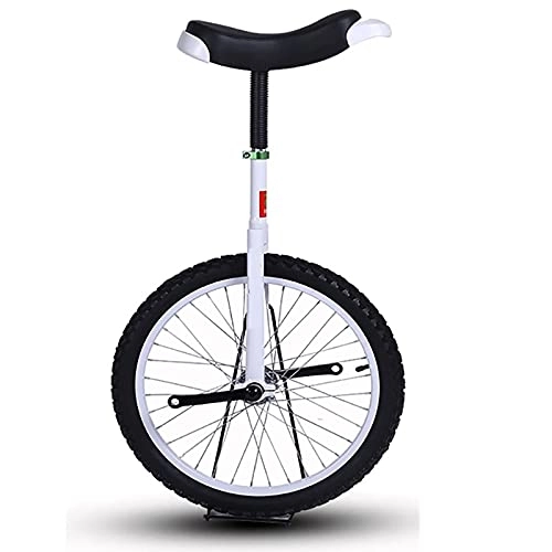 Unicycles : aedouqhr 20inch Unicycle for Kids / Beginners / Adult, Teenagers Balance Cycling with Skidproof Tire, 12 / 13 / 14 / 15 / 16 Years Old Child, Height 150-175cm (Color : White)