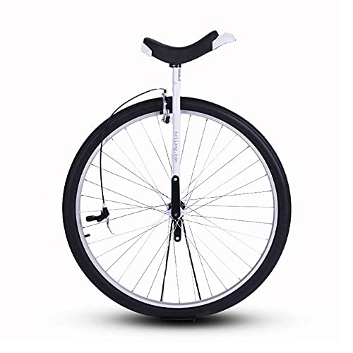 Unicycles : aedouqhr 28" Extra Large Adults Unicycle Heavy Duty with Brakes for Tall People Height 160-195Cm (63"-77", 28 inch Skid Mountain Tire, Height Adjustable, Load 150Kg / 330Lbs, Black