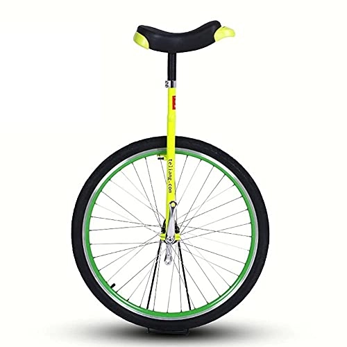 Unicycles : aedouqhr 28inch Unicycle for Adults Heavy Duty Steel Frame, Large One Wheel Balance Exercise Fun Bike for Tall People Height From 160-195cm, 330 Pounds (Color : Yellow, Size : 28 inch)