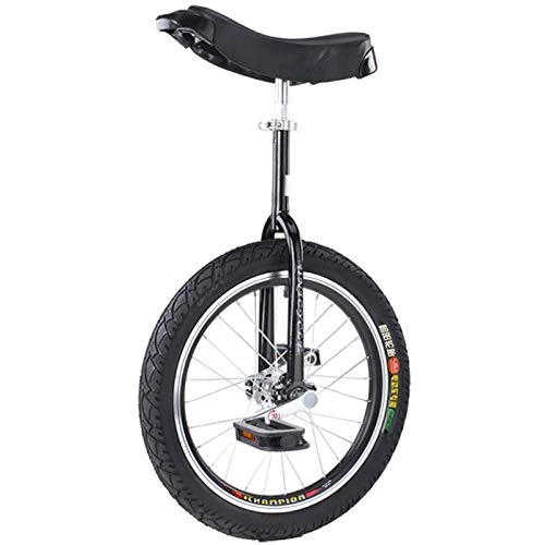 Unicycles : aedouqhr Beginners / Professionals 16" / 18" / 20" / 24" Wheel, Children Adults (Boys / Girls) Cycling, Outdoor Sports Fitness (Color : Black, Size : 18in wheel)