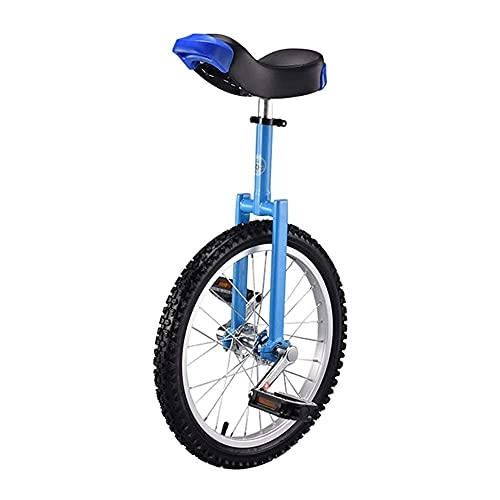 Unicycles : aedouqhr Big Kid Unicycle Bike, 18 in(46Cm Skid Proof Wheel, Outdoor Sports Exercise Balance Cycling Bikes, for Height: 4.6Ft-5.4Ft(140-165Cm, Blue