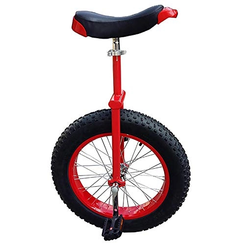 Unicycles : aedouqhr Big Kids / Male Teen 20inch Wheel Unicycle, with Extra Thick Mountain Tire& Stand, 24inch Adults Balance Cycling for Oudoor Trek (Color : Red2, Size : 20inch)