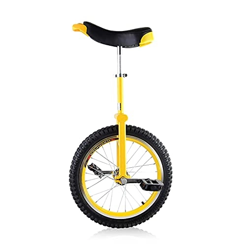 Unicycles : aedouqhr Boy Girls Unicycle Bike with 16" / 18" / 20" / 24" Wheel, Adults Big Kids Unisex Adult Beginner Yellow, Load 150Kg / 330Lbs, 16"(40Cm)