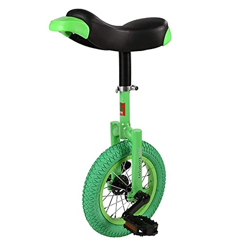 Unicycles : aedouqhr Children Kids Small 12inch Wheel, Users Height 70cm 115cm (27.6in 45in), Self Balancing Exercise Cycling, Alloy Rim (Color : Green, Size : 12";2.125" Tire)