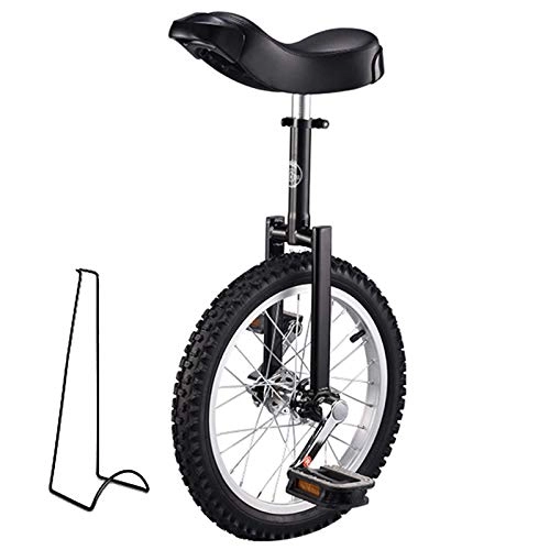 Unicycles : aedouqhr Cycling for Beginners / Professionals, Kids / Adults / Teens Outdoor Exercise Bike, with Stand, Skidproof Tire, Alloy Rim (Color : Black, Size : 20inch)