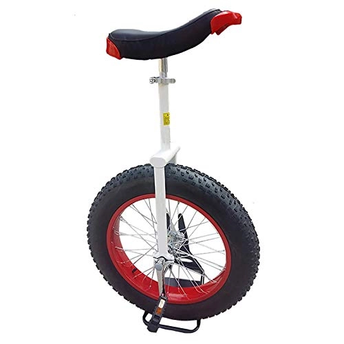 Unicycles : aedouqhr Red for Adults 24 Inch, Kids(15 / 16 / 17 / 18 Years Old) Mountain Tire 20inch Wheel Outdoor Balance Cycling, Leakproof Tire (Color : Red2, Size : 24inch)