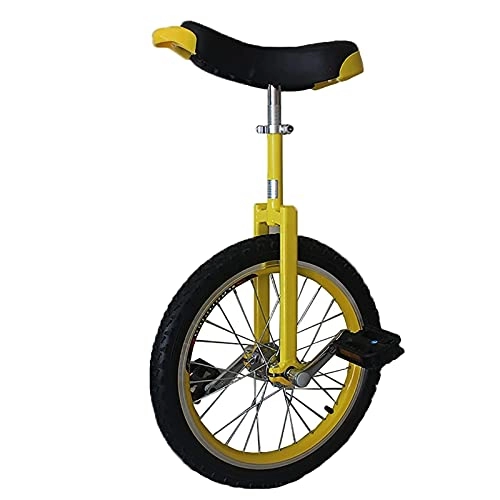 Unicycles : aedouqhr Unicycle 20inch Unicycle for Kids / beginner / Teenagers, 10 / 11 / 12 / 13 / 14 Years Old Child Outdoor Balance Cycling, Height 1.6-1.75m, Adjustable Height (Color : Yellow)