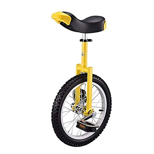 Unicycles : aedouqhr Unicycle 24inch Wheel Adults Beginner Trainer Unicycle, Outdoor Sport Exercise Balance Cycling, Leakproof Butyl Tire, Free Stand Bike (Color : Yellow)
