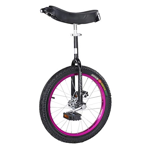 Unicycles : aedouqhr Unicycle 24inch Wheel Purple Unicycle, Adults Beginner Super-Tall Kids Balance Cycling, 20 / 18 / 16 Inch Boys Bike, Outdoor Fun Exercise Bicycles (Size : 24inch)