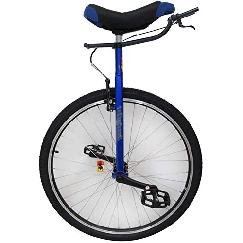 Unicycles : aedouqhr Unicycle for Adults 28 Inch, with Brake*Handle, Large Wheel Balance Cycling for Big Kids / Trainer / Mom / Dad, Whose Height of 150-195cm, Fitness Exercise (Color : Blue)