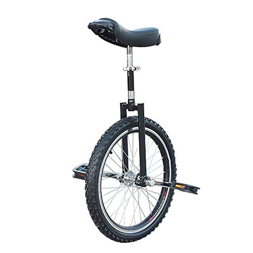 Unicycles : aedouqhr Unicycle Kids / Child / Boys (8 / 10 / 12 / 14 / 18 Years Old) Unicycle, Adults / Super-Tall 24inch Wheel Sports Balance Cycling, with Skidproof Tire, (Color : Black, Size : 20inch)