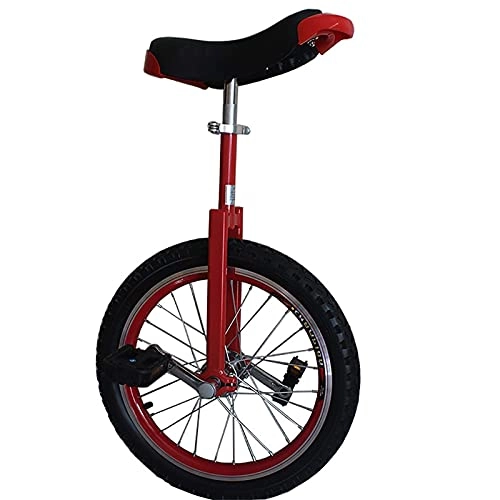 Unicycles : aedouqhr Unicycle Kids Child Teenagers 18inch Wheel, Beginner Age 7 / 8 / 9 Years, Height 1.4-1.6m, Outdoor Unicycle with Skidproof Tire, Adjustable Height (Color : Red)