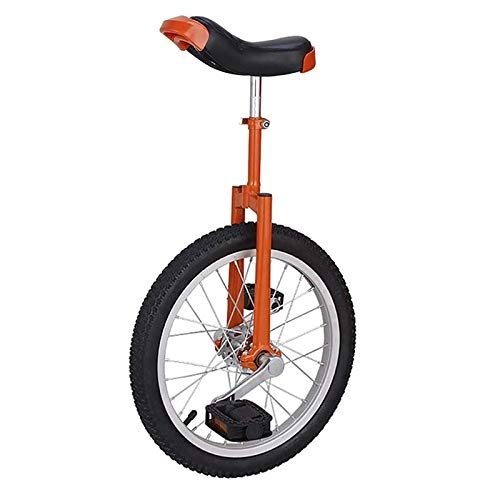 Unicycles : aedouqhr Unicycle Orange 20 / 18 / 16inch Wheel Unicycle, Beginner Kids Young Trainer Balance Cycling, for Fun Exercise Health, Skidproof Fashion Tire (Size : 16inch)