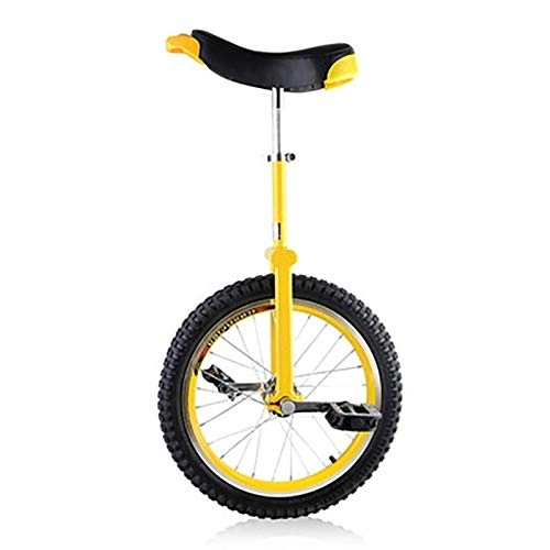 Unicycles : aedouqhr Unicycle Yellow 16" / 18" Kids Unicycle, Age 6-9 Years Old, 24inch / 20inch Wheels Large for Adult / Beginners / Male Teen / men, for Self Balancing (Size : 20inch)