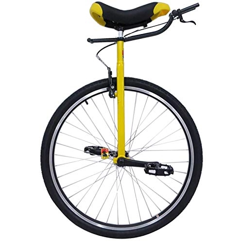 Unicycles : aedouqhr Unicycle Yellow / Black for Adults 200 Pounds, Heavy Duty 28inch Extra Large Wheel Unicycle for Super-Tall Male Teen / Professionals, Height 160-195cm (63"-77") (Color : Yellow)