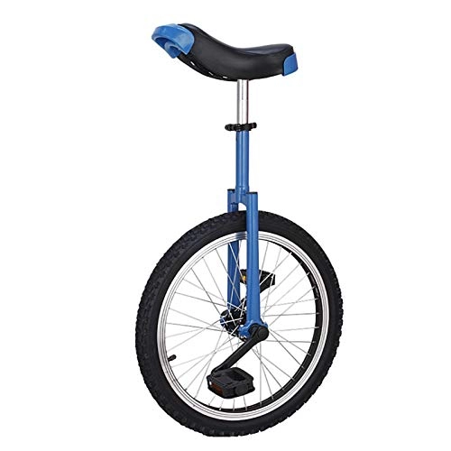 Unicycles : AHAI YU 16 / 18 / 20 Inch Unicycle Bicycle with Non-slip Pedals, Female / Male Teen / Child Outdoor Unicycle, Fitness Balance Exercise Training (Color : BLUE, Size : 18")