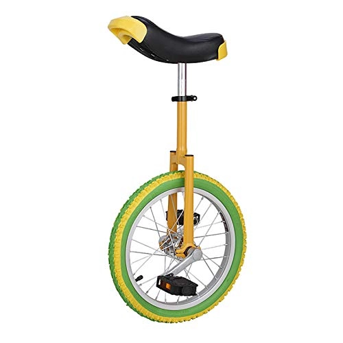 Unicycles : AHAI YU 16" / 18" Wheel Unicycles with Colored Tires, for Kids / Boys / Girls, Best Christmas Birthday Present, Ergonomic Saddle (Size : 18")